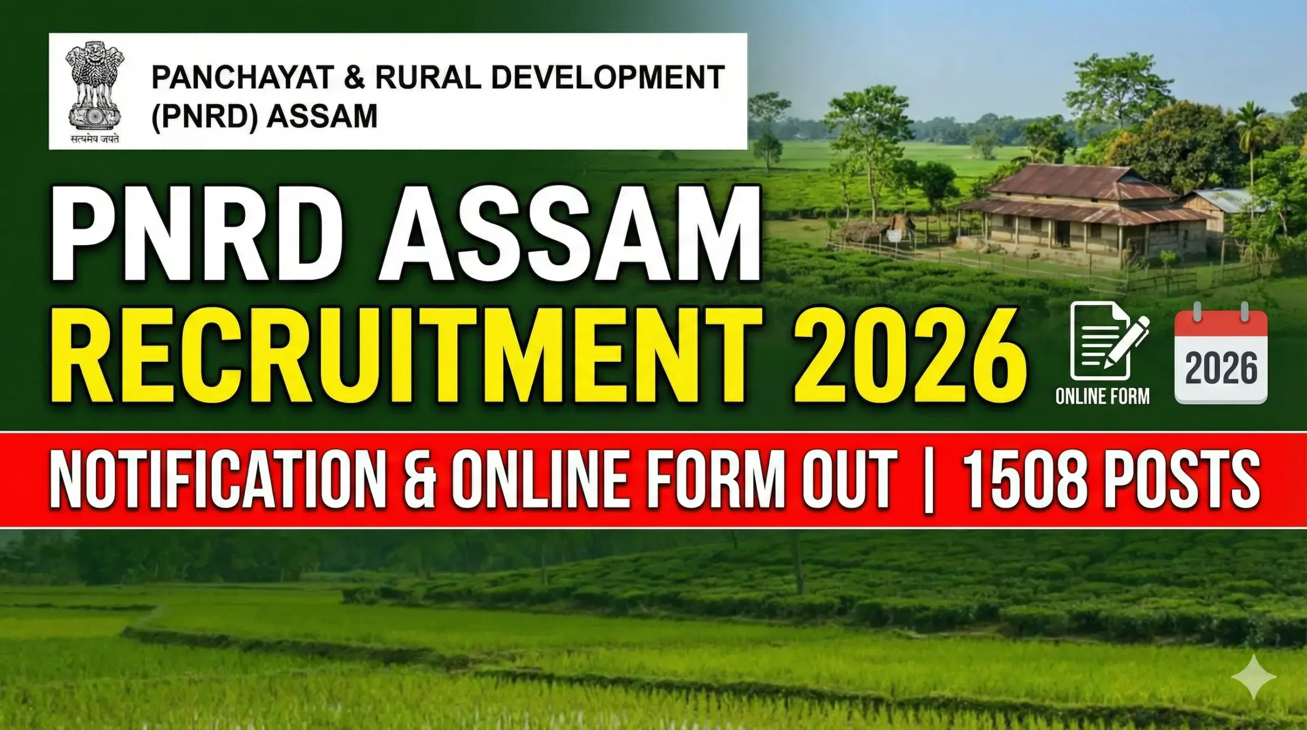 PNRD Assam Recruitment 2026 Online Form OUT - Apply Online for 1508 Accredited Engineer, Computer Assistant and More Posts - jobcareer.co.in