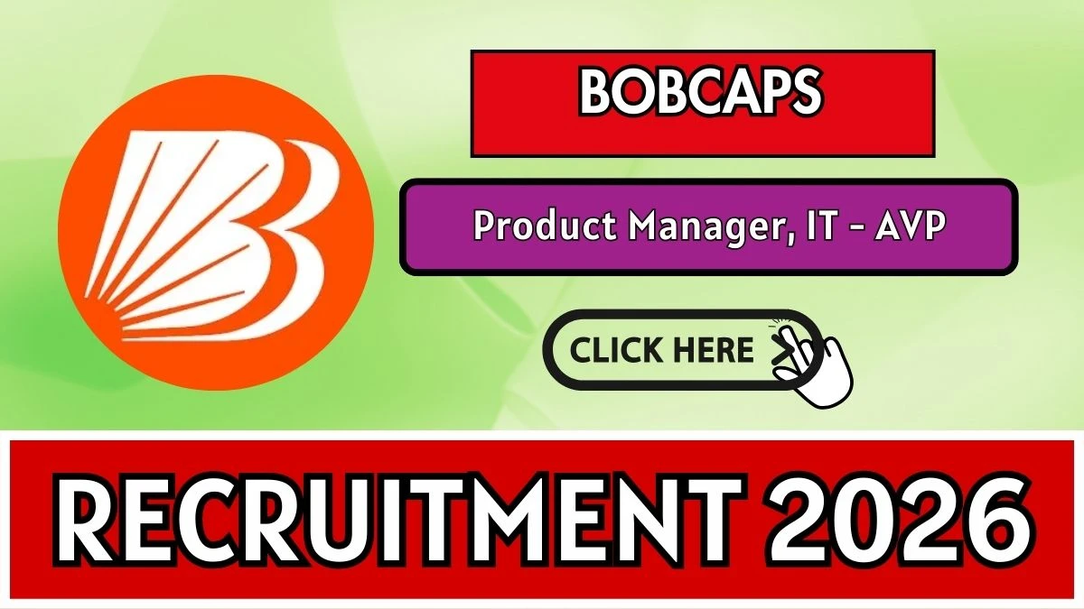 BOBCAPS Recruitment 2026 - Apply Online Manager, Product Manager and More Posts - jobcareer.co.in