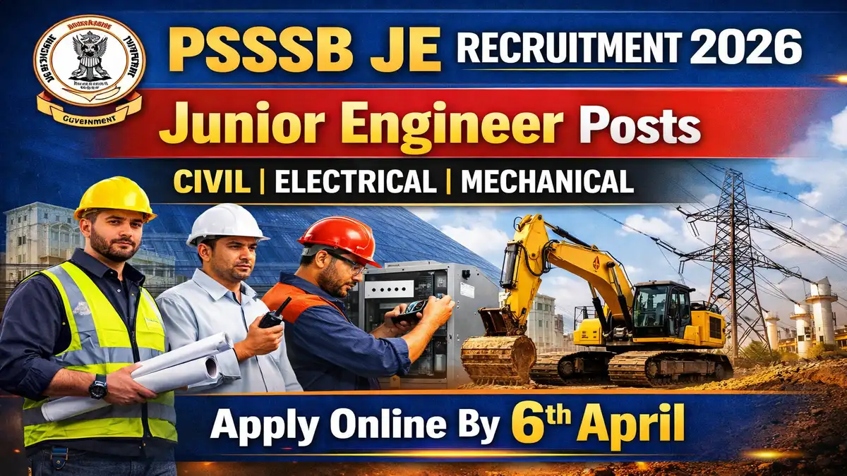 SSSB Punjab JE Recruitment 2026 – Apply Online Junior Engineer (Civil, Mechanical, Electrical) Posts - jobcareer.co.in
