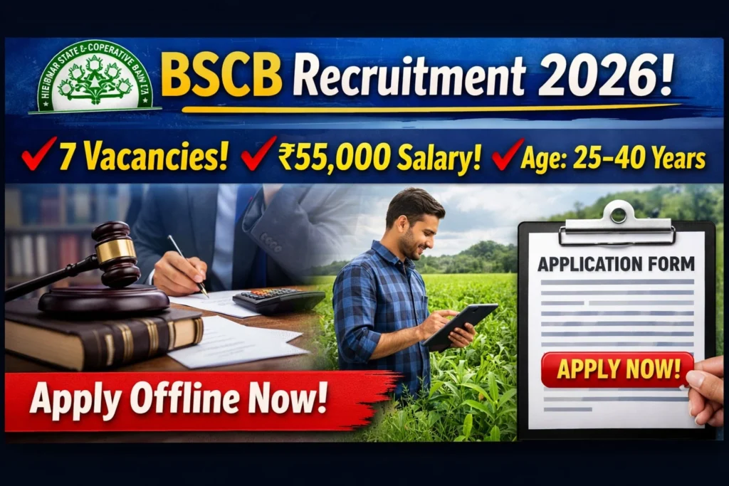 Bihar State Cooperative Bank Recruitment 2026 - Apply Offline for Law/Accounts, Crop Husbandry Expert and More Posts - jobcareer.co.in