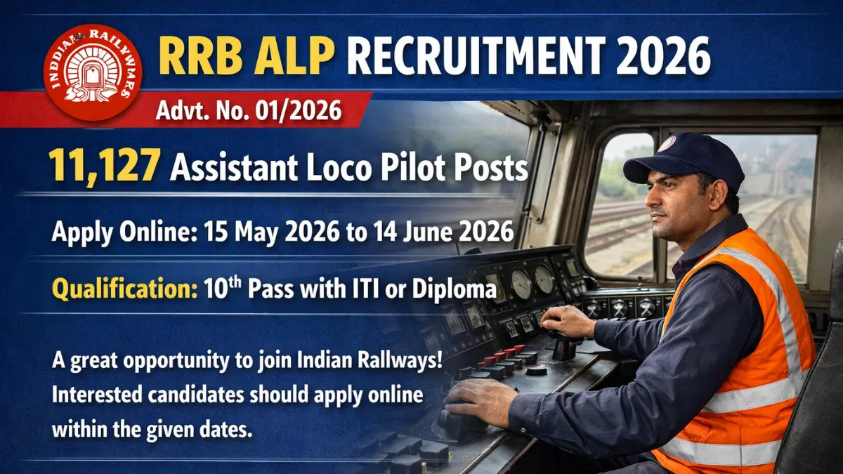 RRB ALP Recruitment 2026 (CEN 01/2026) Notification Out - Apply Online for 11,127 Posts - jobcareer.co.in