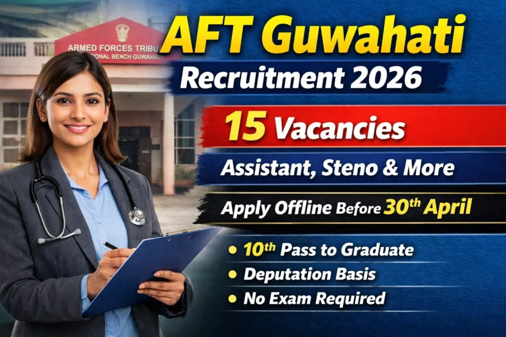 AFT Guwahati Recruitment 2026 - Apply Offline for 15 Assistant, Stenographer and More Posts - jobcareer.co.in