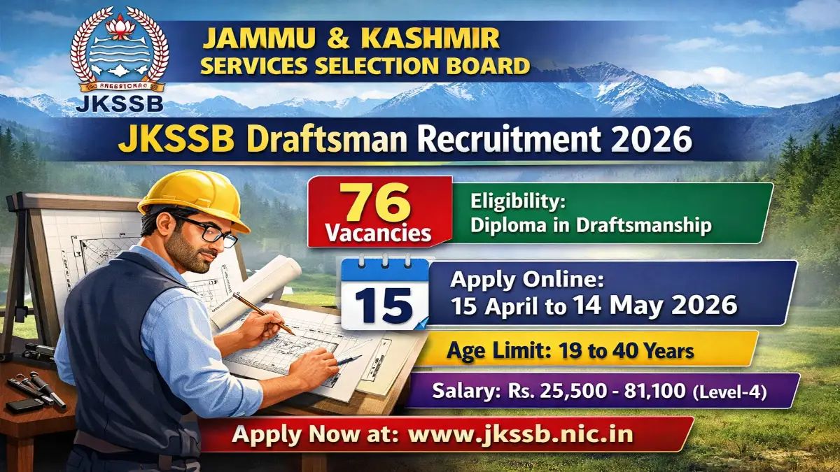 JKSSB Draftsman Recruitment 2026 - Apply Online for 76 Posts - jobcareer.co.in