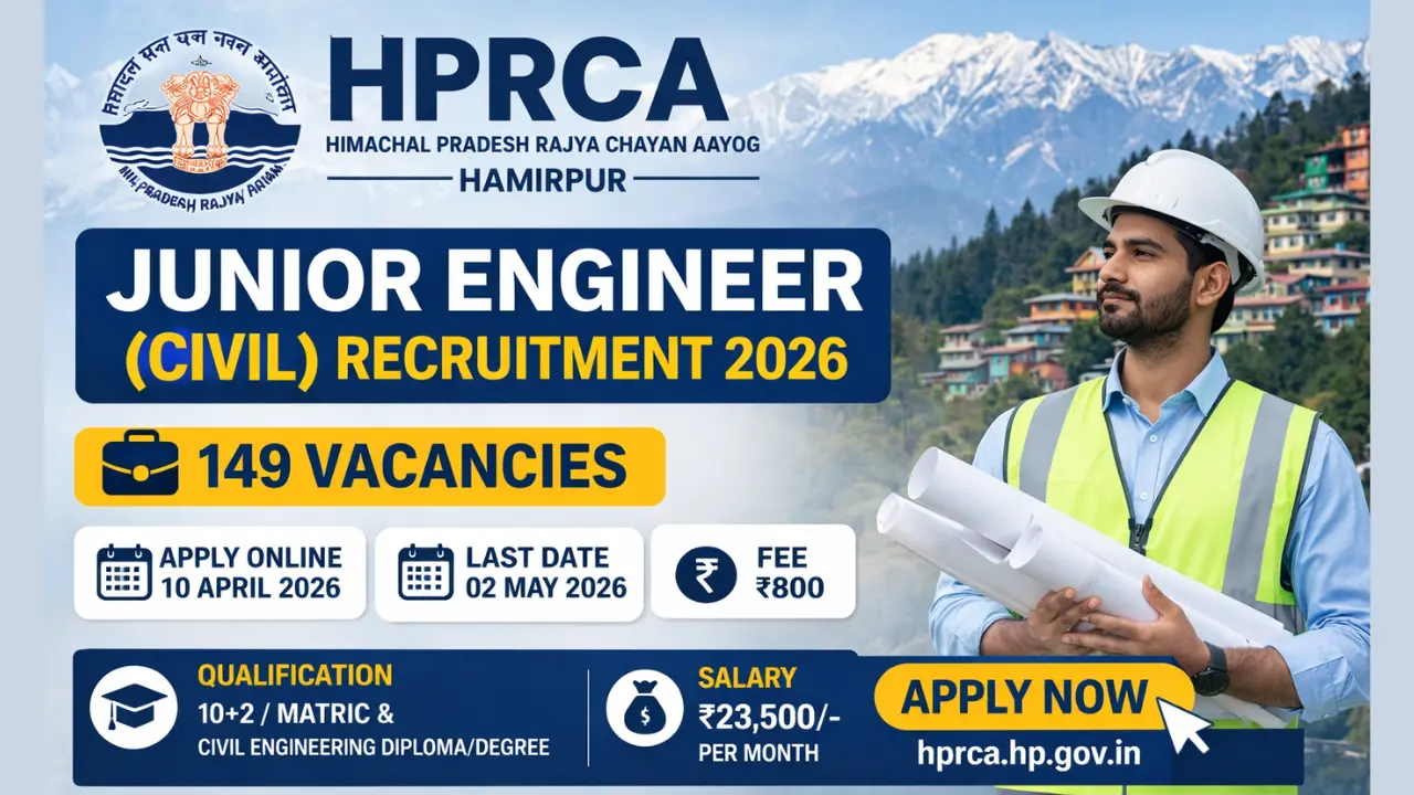 HPRCA JE Recruitment 2026 - Apply Online for 149 Junior Engineer Posts - jobcareer.co.in