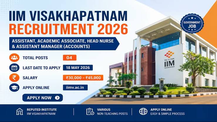 IIM Visakhapatnam Recruitment 2026 - Apply Online for Assistants, Head Nurse and More Posts - jobcareer.co.in