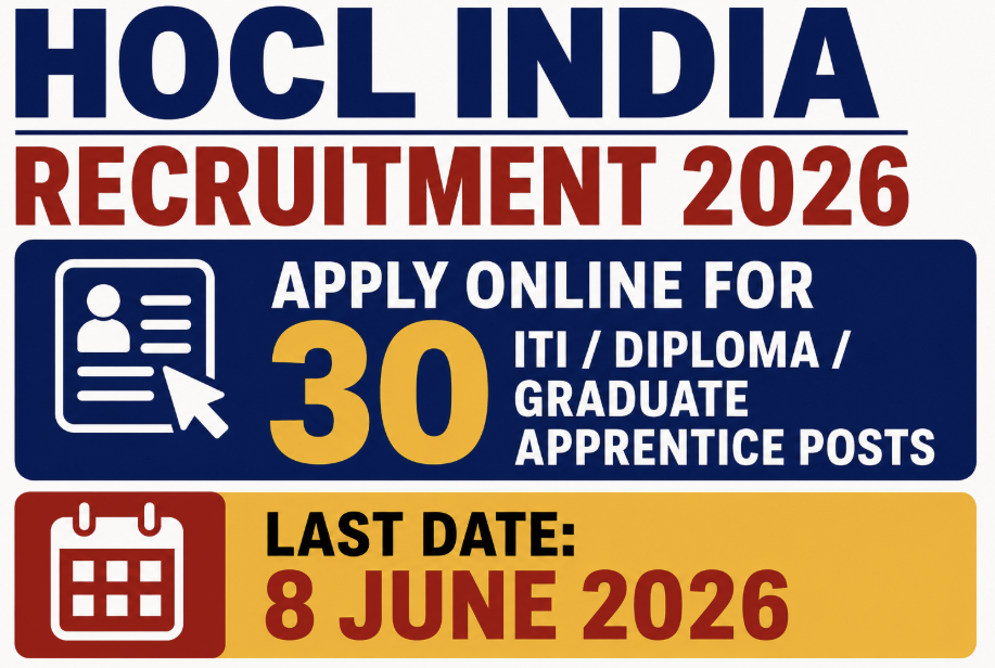 HOCL Apprentices Recruitment 2026 Notification Out - Apply Online for 30 Posts - jobcareer.co.in