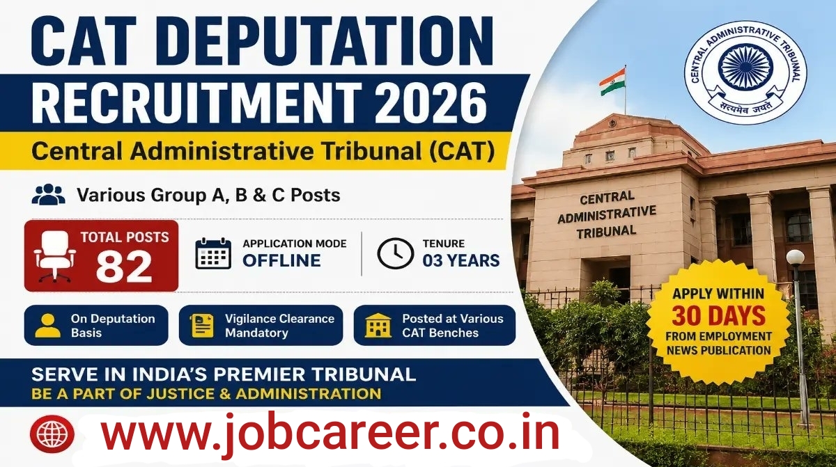 CAT Recruitment 2026 - Apply Offline for 82 Junior Accountant, Accounts Officer and More Posts - jobcareer.co.in