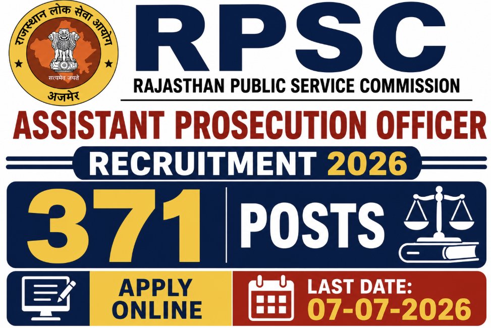 RPSC APO Recruitment 2026 Notification Out - Apply Online for 371 Posts - jobcareer.co.in