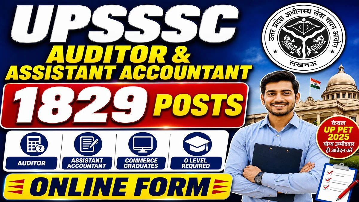 UPSSSC Recruitment 2026 Notification Out - Apply Online for 1829 Auditor and Assistant Accountant Posts - jobcareer.co.in