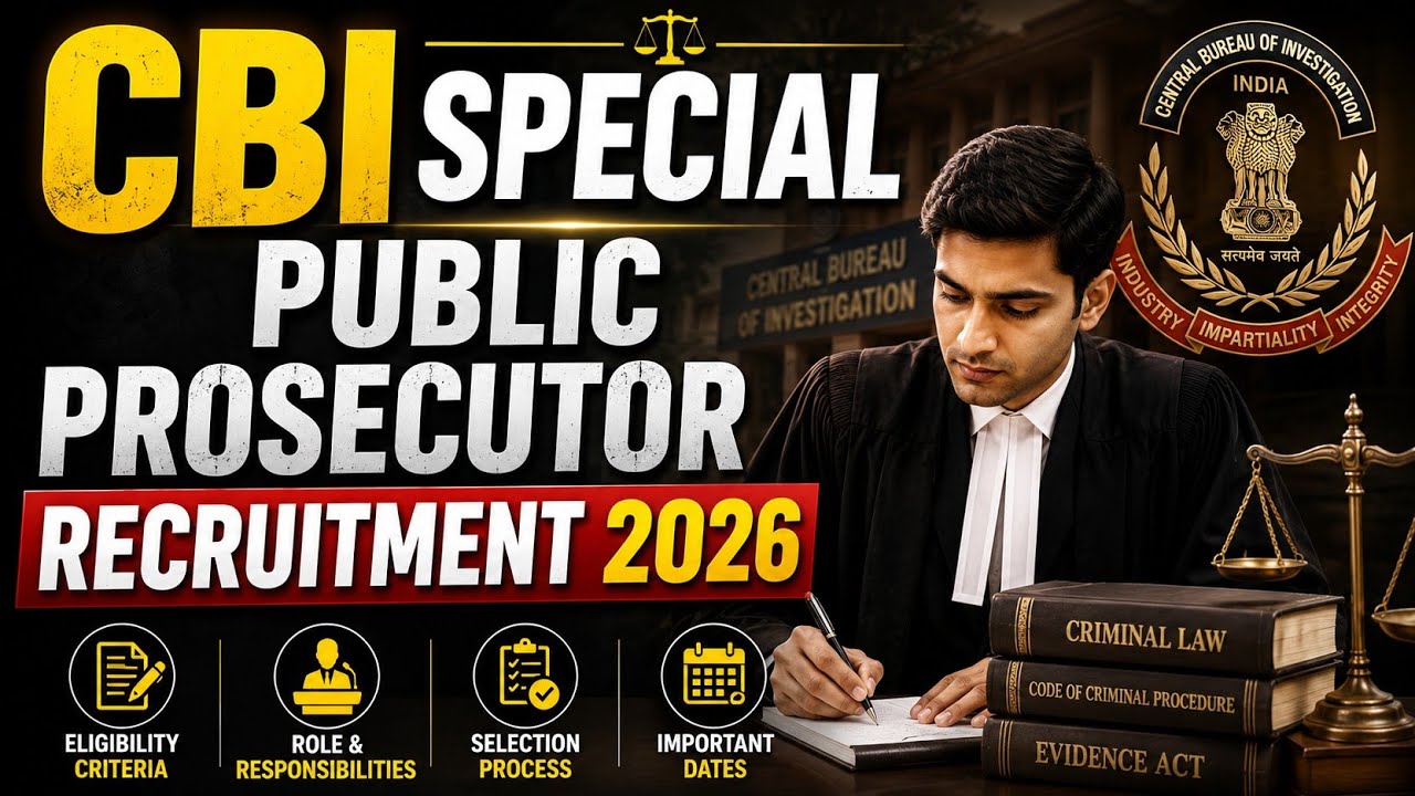 CBI Special Public Prosecutor Recruitment 2026 - Apply Online - jobcareer.co.in