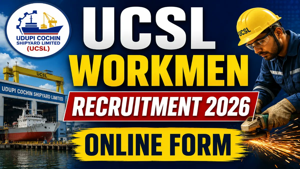 UCSL Workmen Recruitment 2026 - Apply Online for 35 Pipe Fitter, Electrician and More Posts - jobcareer.co.in