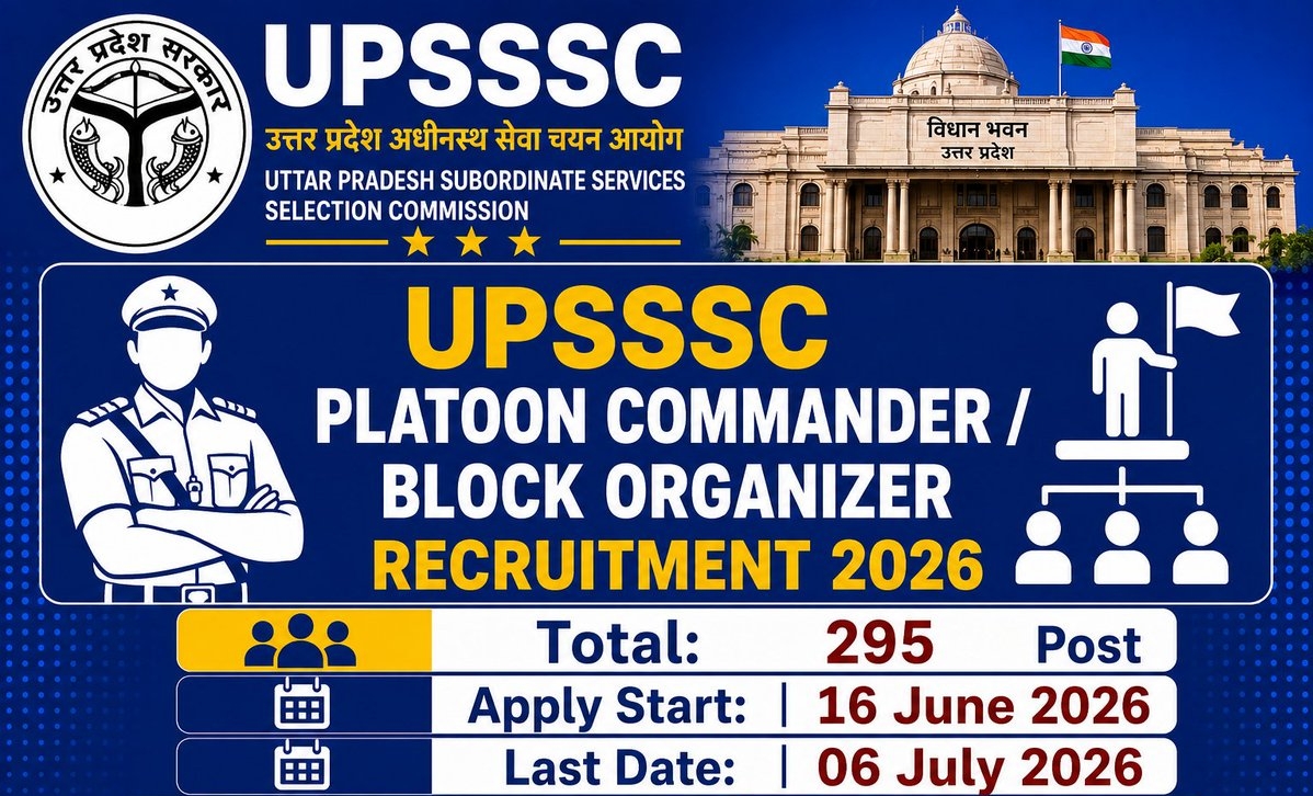 UPSSSC Platoon Commander Recruitment 2026 for 295 Posts - Apply Online - jobcareer.co.in