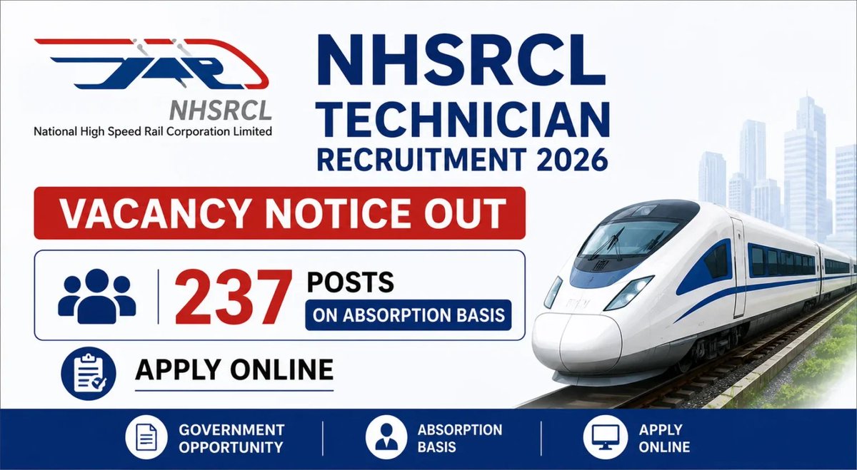 NHSRCL Technician Recruitment 2026 Notification Out - Apply Online for 237 Posts - jobcareer.co.in