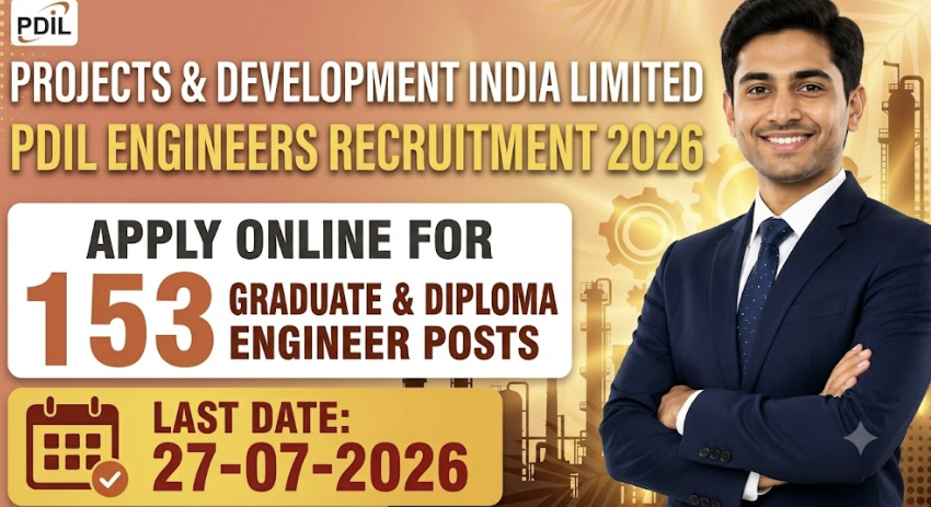 PDIL Engineers Recruitment 2026 Notification Out - Apply Online for 153 Graduate Engineer, Diploma Engineer Posts - jobcareer.co.in