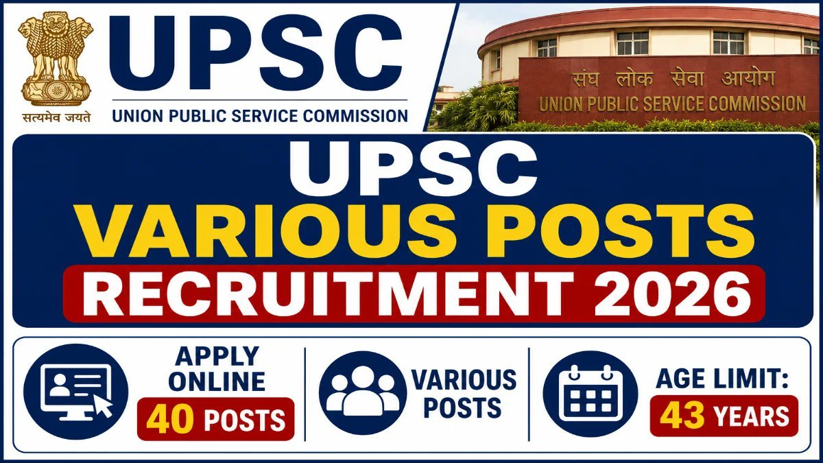 UPSC Recruitment 2026 Notification Out - Apply Online for 40 Agricultural Engineer, Scientist and More Posts - jobcareer.co.in