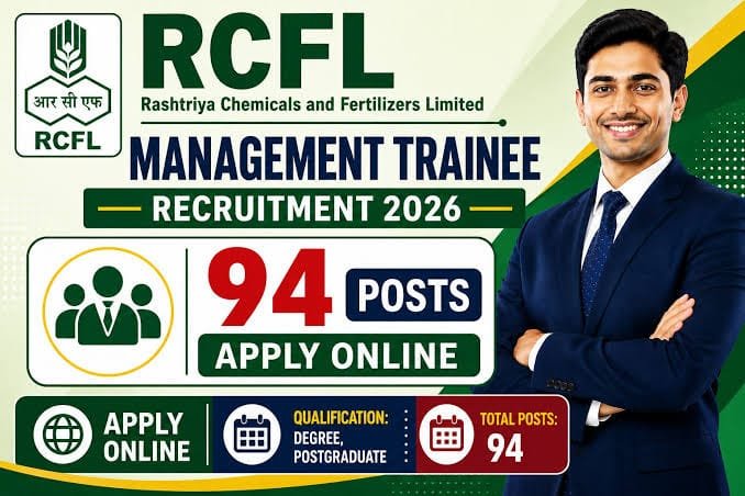 RCFL MT Recruitment 2026 Notification Out - Apply Online for 94 Management Trainee Posts - jobcareer.co.in