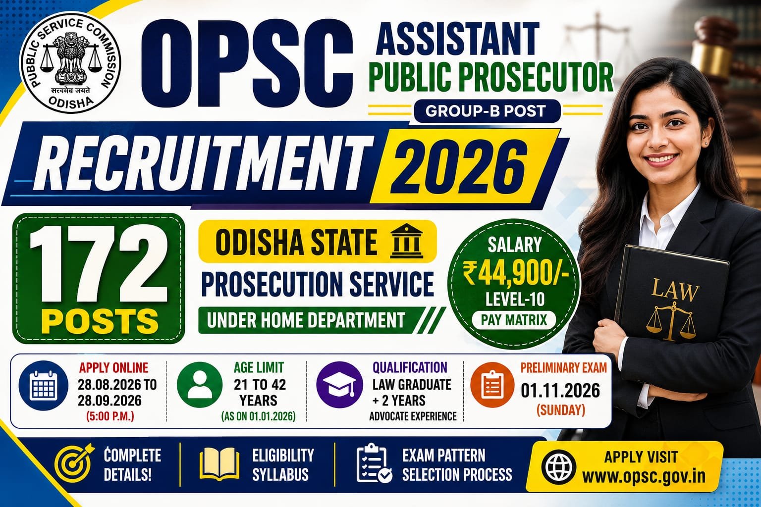 OPSC APP Recruitment 2026 Notification Out - Apply Online for 172 Assistant Public Prosecutor Posts - jobcareer.co.in