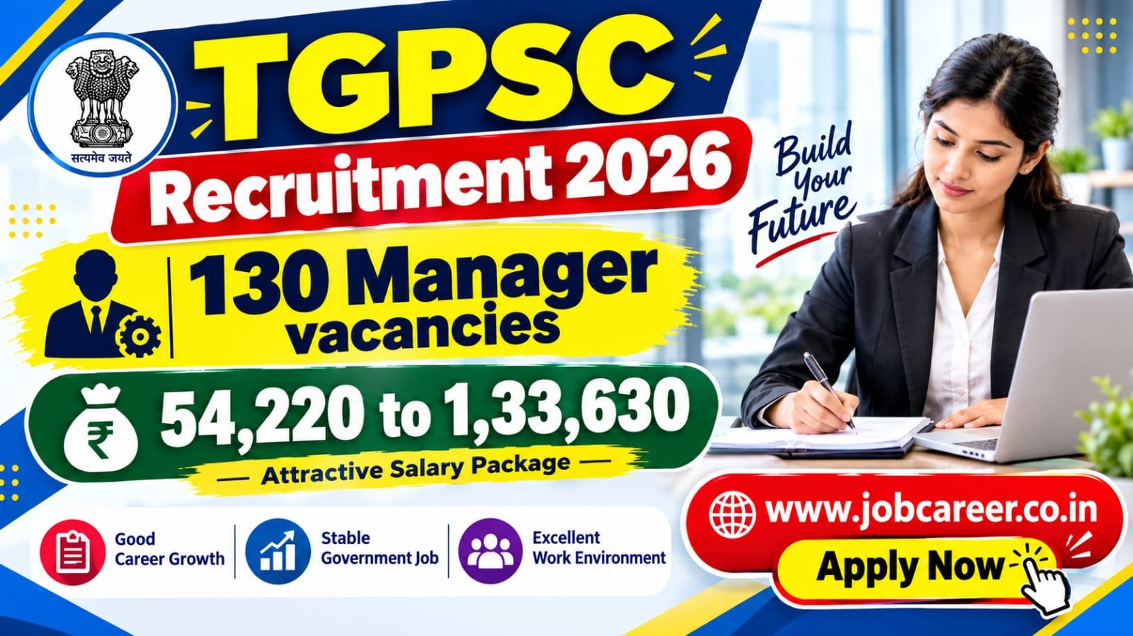 TGPSC Manager Recruitment 2026 Notification Out - Apply Online for 130 Posts - jobcareer.co.in